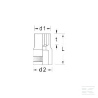 Nasadka Torx-E 1/4" Gedore, E8 | poltechparts.pl