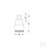 Nasadka imbus 1/2" Gedore, 5 mm | poltechparts.pl