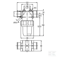 Filtr ciśnieniowy 1" gwint wew. 150 l/min… | poltechparts.pl