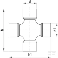 Krzyżak wału, ? 36x89.0 mm, 8 Steel-Power | poltechparts.pl