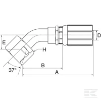 Końcówka 45° DN10-9/16" JIC | poltechparts.pl