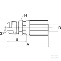 Końcówka DN19-1"1/16 JIC | poltechparts.pl