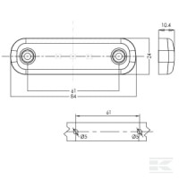 Lampa obrysowa tylna LED, czerwona, prost… | poltechparts.pl