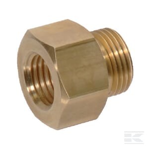 Złącze redukcyjne, gwint wewnętrzny / zewnętrzny M14x1.5-3/8" 18NPTF mosiężne