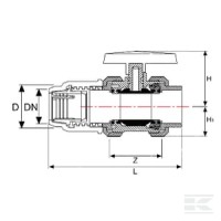 Zawór kulowy z PCW 1xPE 32mm | poltechparts.pl