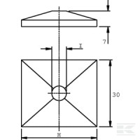 Obejma kpl. podwójna 38x38 mm (5 szt.) | poltechparts.pl