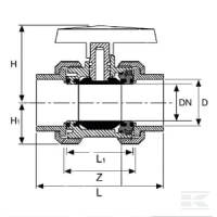 Zawór kulowy z PCW 25mm | poltechparts.pl
