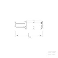 Bit 1/4" imbusowy do wkrętaka, 3 mm (10 s… | poltechparts.pl