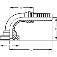 Końcówka 90° DN16 kołnierzowa ? 34 mm pas… | poltechparts.pl