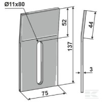 Zgarniak powlekany 140x75 | poltechparts.pl