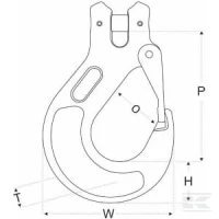Hak z głowicą widełkową + zabezpieczenie… | poltechparts.pl
