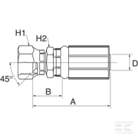 Końcówka DN10-5/8" SAE 45 | poltechparts.pl