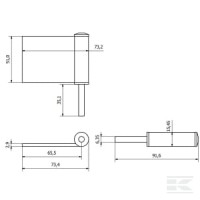 Zawias drzwi, z trzpieniem prawy | poltechparts.pl
