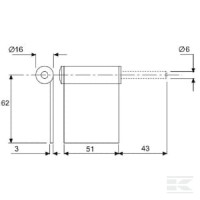 Zawias drzwi, z trzpieniem prawy | poltechparts.pl