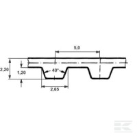 Pas zębaty ZRM T5 6 mm, 84 zębów | poltechparts.pl