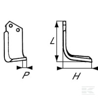 Nóż frezujący prawy 175x107x60mm 7mm pasu… | poltechparts.pl