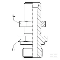Złącze grodziowe proste M14x1.5 8L R1/4" | poltechparts.pl