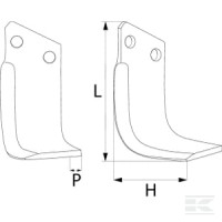 Nóż frezujący prawy 170x115x70mm 8mm pasu… | poltechparts.pl
