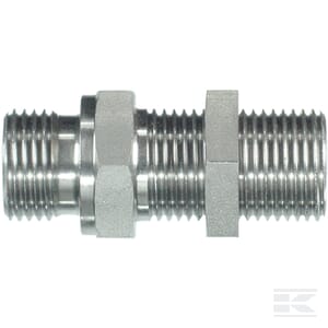 Złącze grodziowe proste, gwint zewnętrzny / zewnętrzny 1/4" BSP ze stali nierdzewnej