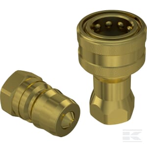 Szybkozłącze wtyczka 1/4" gwint wew. 1/4" BSP z zaworem grzybkowym HNV-M5 Viton