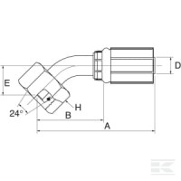 Końcówka 45° DN6-M18x1.5 | poltechparts.pl