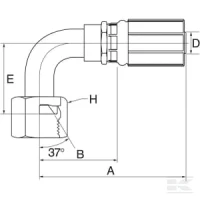 Końcówka 90° DN6-1/2" JIC | poltechparts.pl