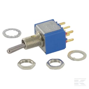 Przełącznik, mały, ON-OFF-ON, 2-biegunowy