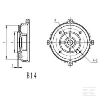 Kołnierz silnika 80-B14 | poltechparts.pl