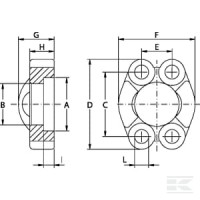 Kołnierz dzielony SAE 6000 1" | poltechparts.pl