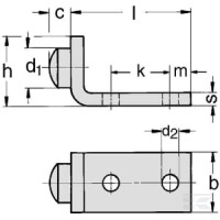 Odbojnik kątowy ocynk MEA, rozmiar 3 | poltechparts.pl