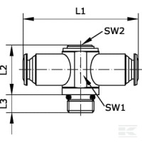 Szybkozłącze trójnik T 8x1/8" | poltechparts.pl