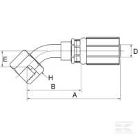 Końcówka 45° DN6-11/16" ORFS | poltechparts.pl