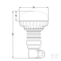 Lampa błyskowa LED, niska 15W 12/24V, zie… | poltechparts.pl