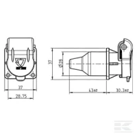Gniazdo 3 - biegunowe, Erich Jaeger | poltechparts.pl