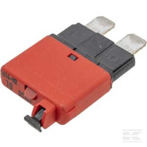 Bezpiecznik termiczny, manualny reset 28V 10A L=34.4 mm czarny E.T.A