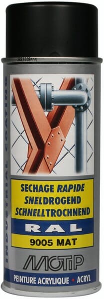 Lakier akrylowy w sprayu, RAL 9005 czarny matowy 400 ml