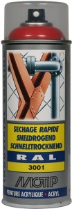 Lakier akrylowy w sprayu, RAL 3001 czerwony 400 ml