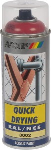 Lakier akrylowy w sprayu, RAL 3002 czerwony karminowy 400 ml