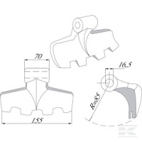 Nóż bijaka Fischer | poltechparts.pl