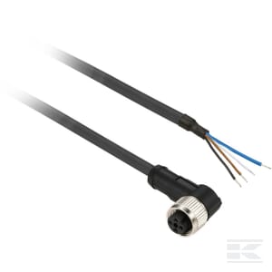 Kabel czujnika wygięty M8 4 pin, 2 m