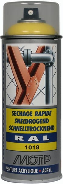 Lakier akrylowy w sprayu, RAL 1018 żółty jasny 400 ml