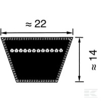 Pas klinowy Optibelt, C43 22x1090 | poltechparts.pl