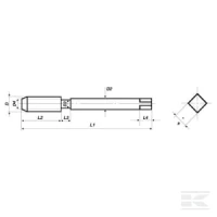Gwintownik maszynowy HSS B M10 | poltechparts.pl