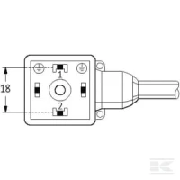 Wtyczka 18mm, kab. 1,5m, PUR/P | poltechparts.pl