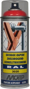 Lakier akrylowy w sprayu, RAL 3020 czerwony kubański 400 ml