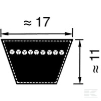 Pas klinowy Optibelt, B63 17x1600 | poltechparts.pl
