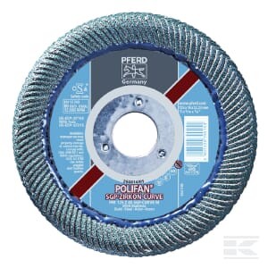 Tarcza szlifierska wachlarzowa, 125x22 mm K40 5 mm SGP-Zirkon-Curve Pferd