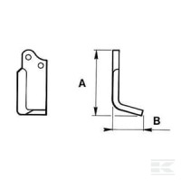 Nóż frezujący lewy 60mm 12mm pasuje do Ag… | poltechparts.pl