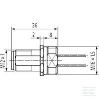 Wtyczka kołnieżowa, gwint zewnętrzny M12,… | poltechparts.pl