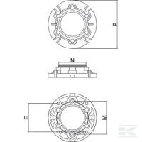 Kołnierz silnika GMR050 80B14 | poltechparts.pl